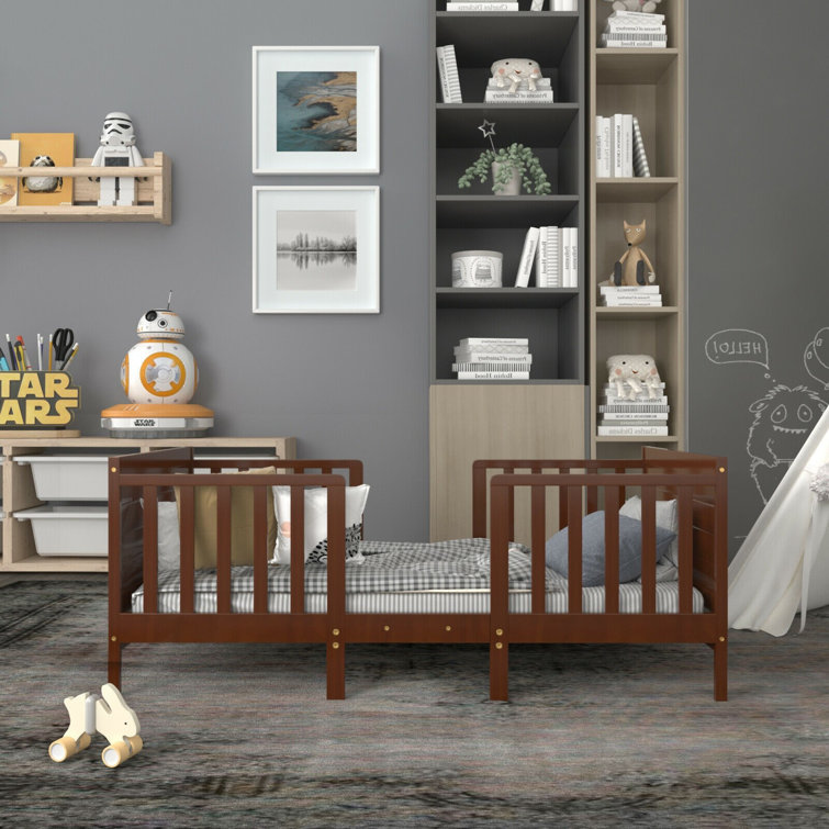 Harriet Bee Amberson Toddler Solid Wood Convertible Bed by Harriet Bee